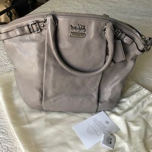 Grey Lindsey Coach bag